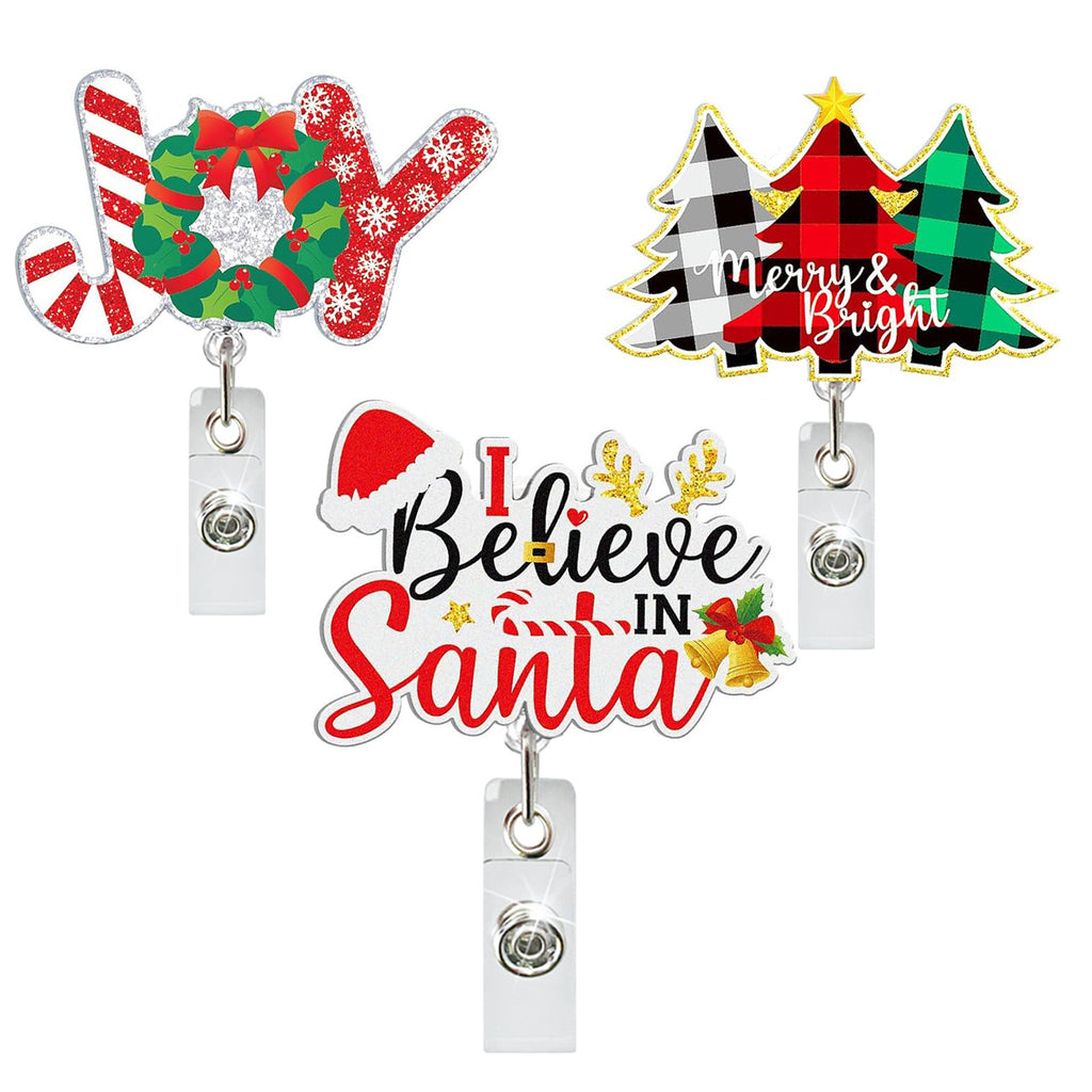 Acrylic Christmas Badge Reel