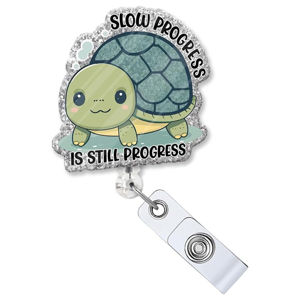 Turtle Badge Reel Retractable with ID Clip, Badge Holder Name Badge Accessories for Nurse Office Worker Teachers Students