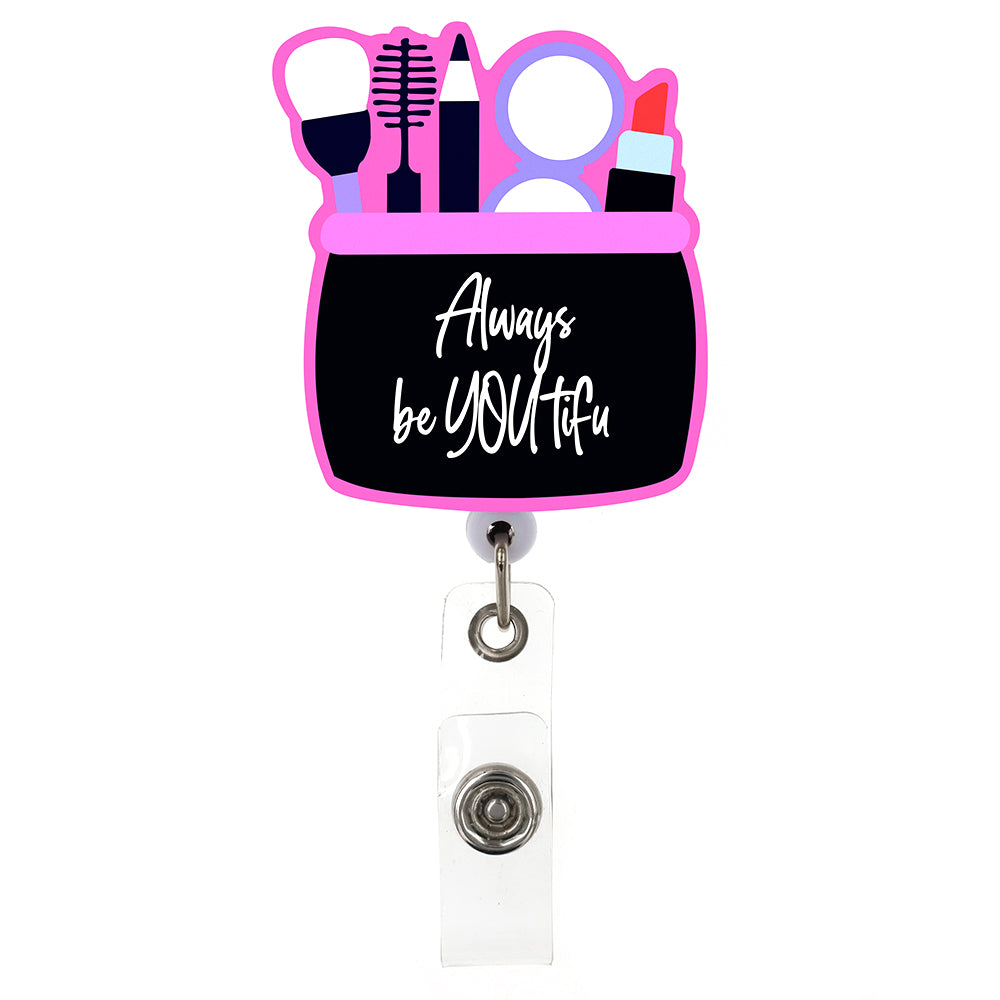 Acrylic Badge Reel Retractable ID Badge Reel, Name Card Holder, ID Badge Reel for Nurse