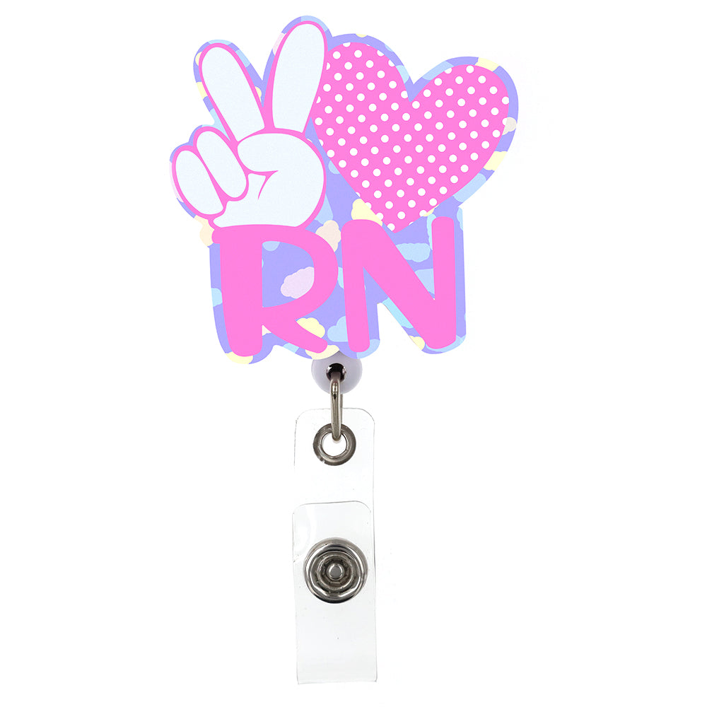 Acrylic Badge Reel Retractable ID Badge Reel, Name Card Holder, ID Badge Reel for Nurse