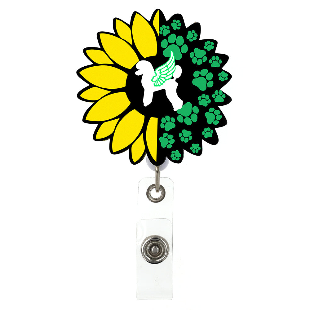 Acrylic Badge Reel Retractable ID Badge Reel, Name Card Holder, ID Badge Reel for Nurse St. Patrick's Day Badge Reel