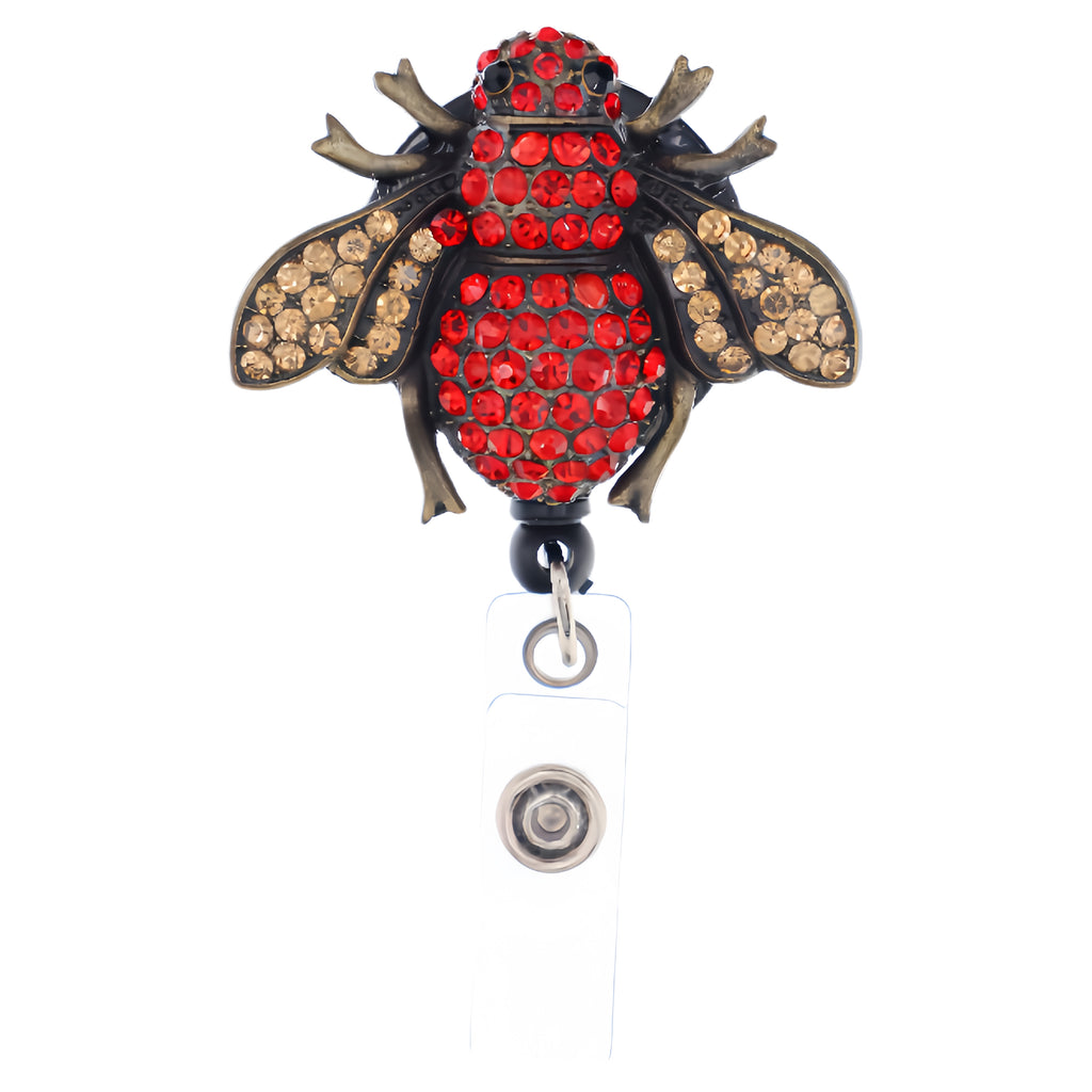 Cute Insect Retractable ID Badge Reel, Name Card Holder, ID Badge Reel for Nurse