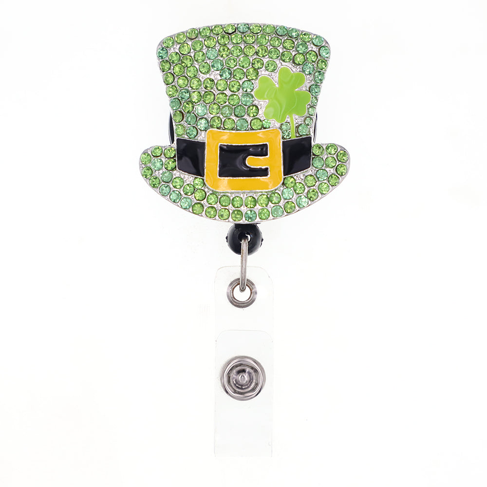 St Patricks Day Retractable ID Badge Reel,Name Card Holder,ID Badge Reel For Nurse