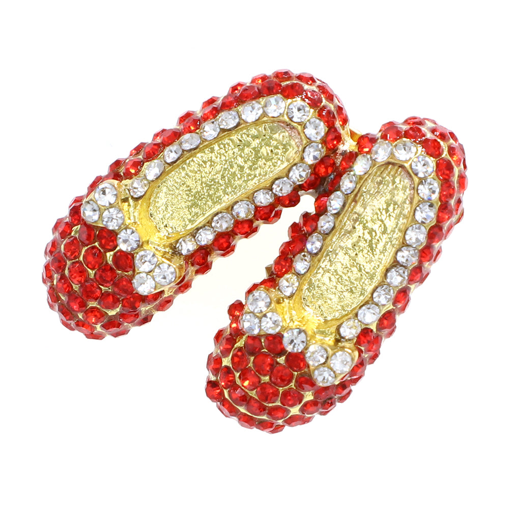 Fashion Classic Minimum Size Mini Little Red Shoe Brooch