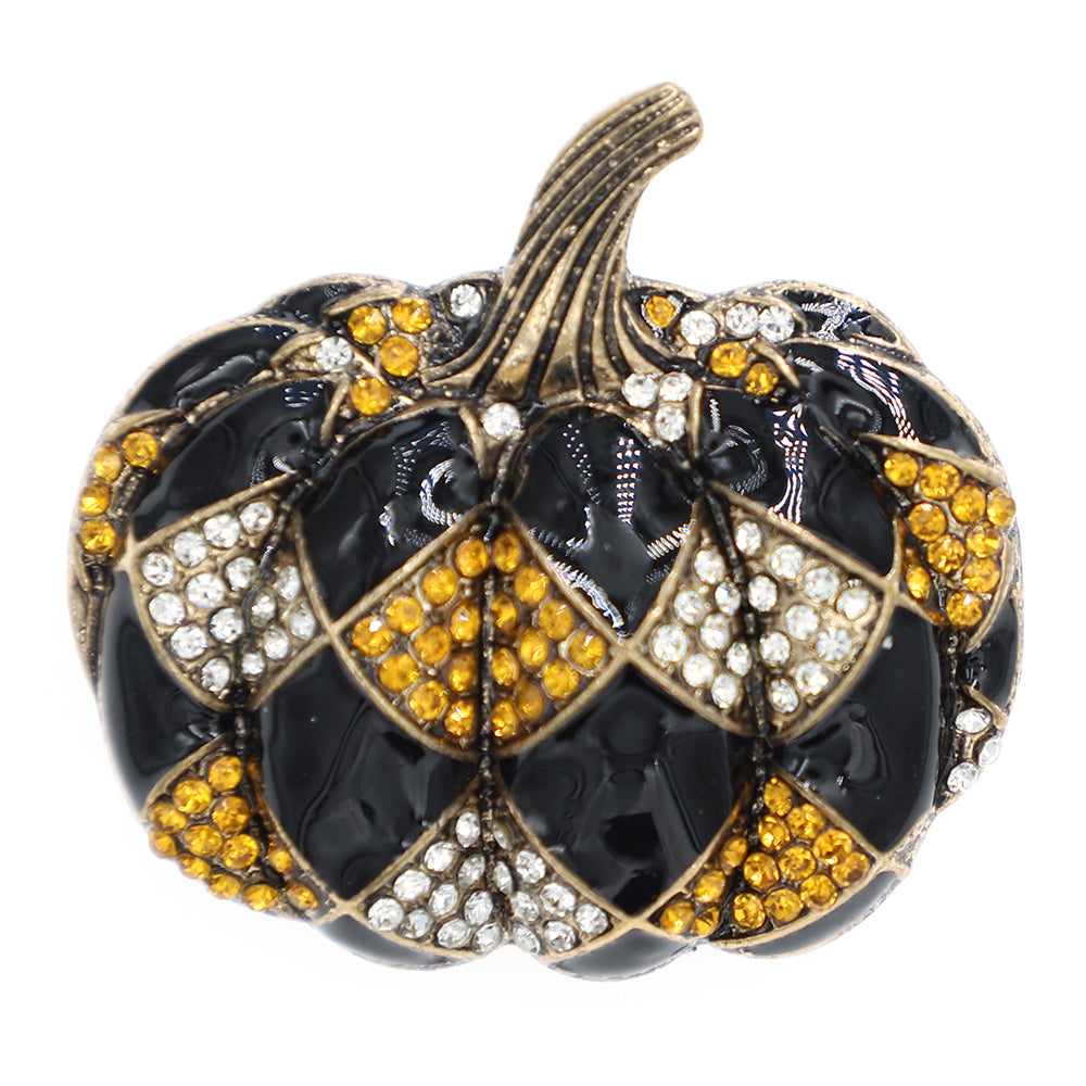 Fashion Rhinestone Easter Pumpkin Brooch