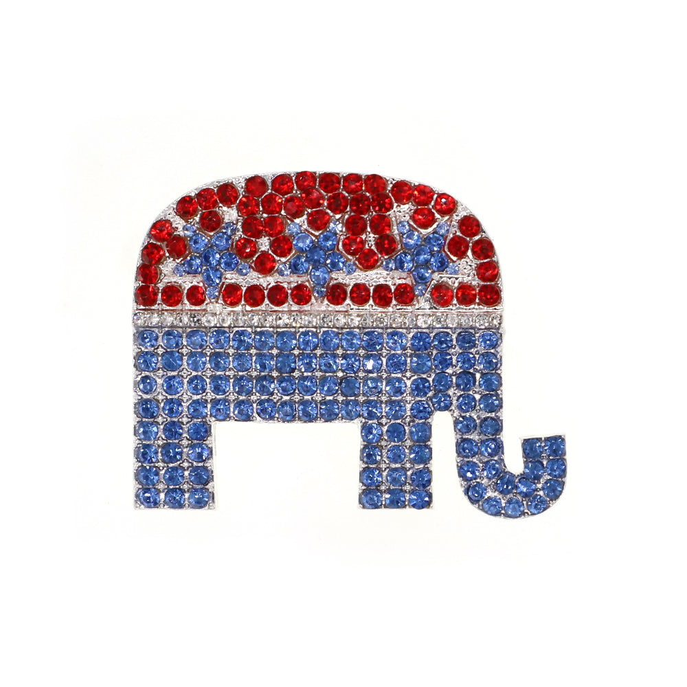 Fashion Rhinestone American Independence Day Brooch