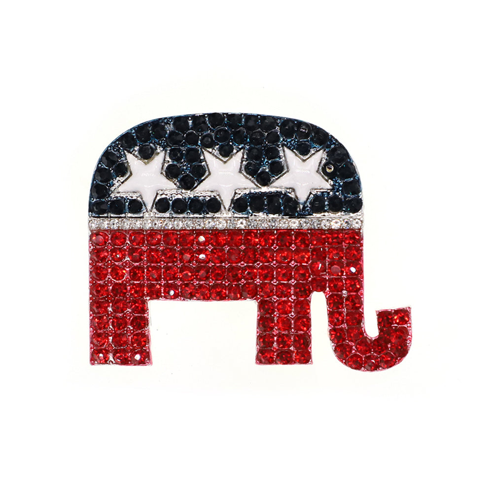 Fashion Rhinestone American Independence Day Brooch