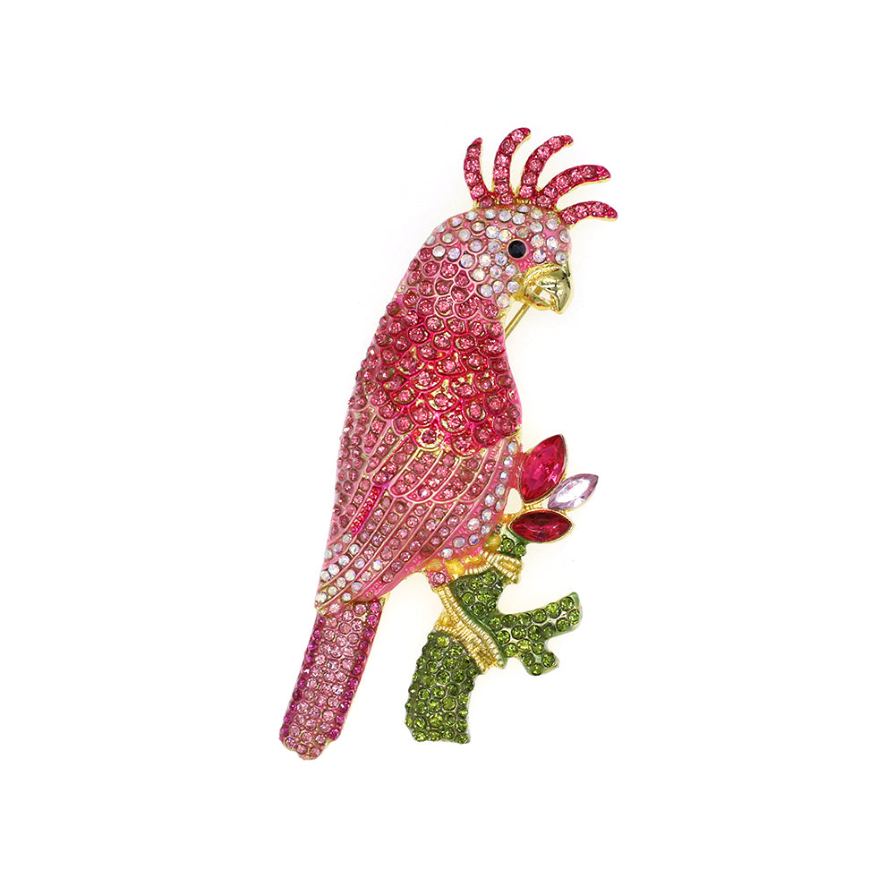 Fashion Rhinestone Parrot Brooch