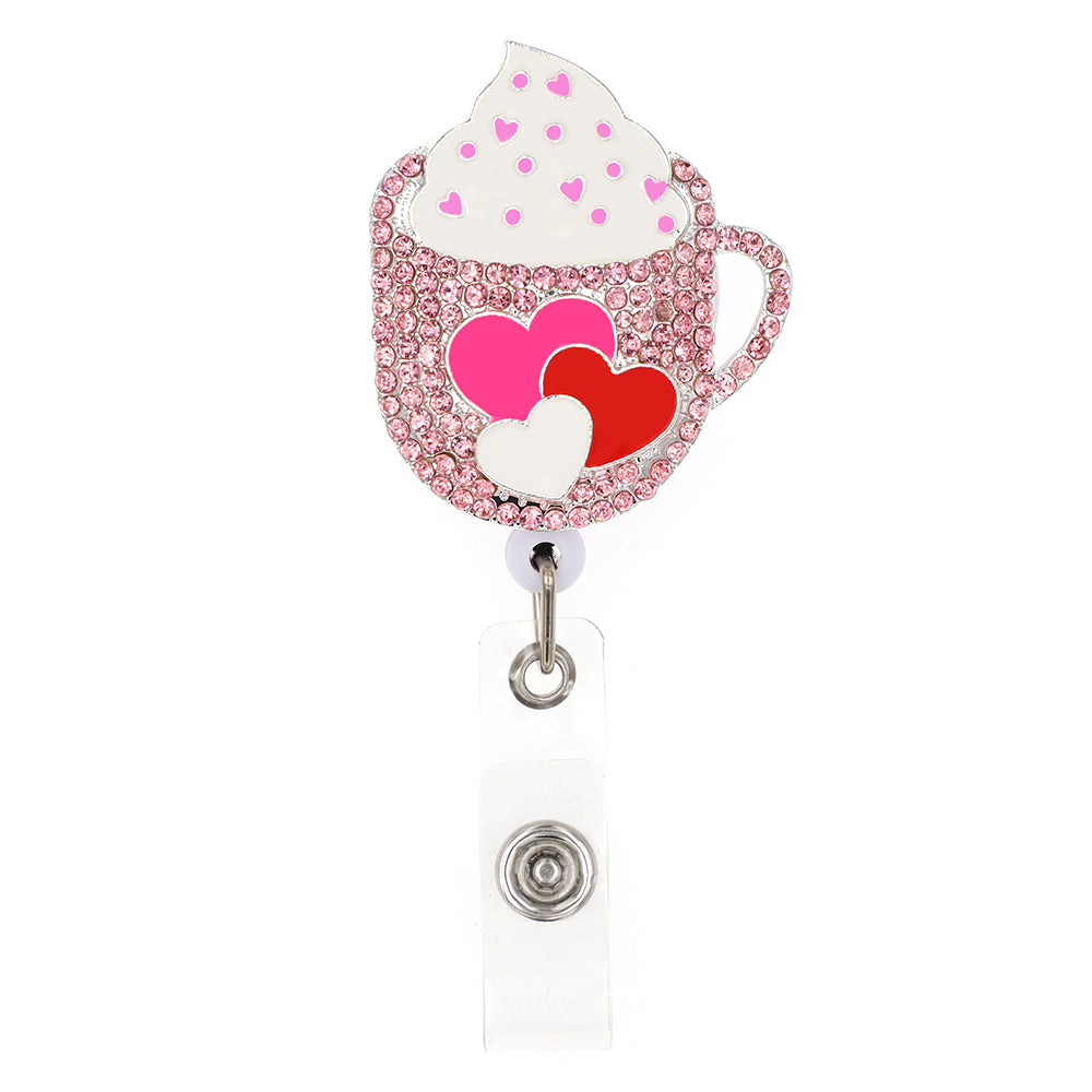 Rhinestone Valentine's Day Badge Reel