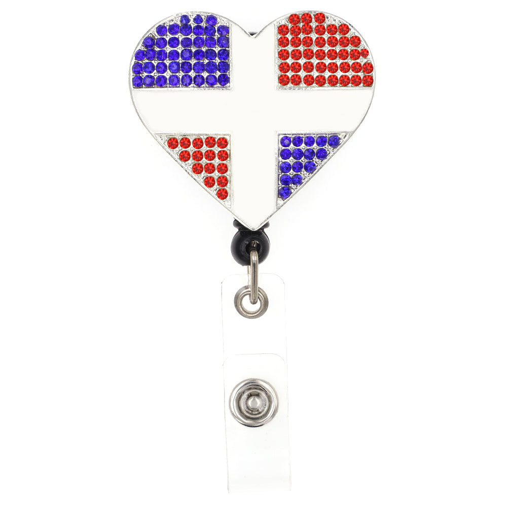 Rhinestone Independence Day Badge Reel